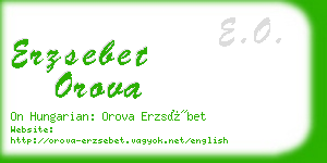 erzsebet orova business card